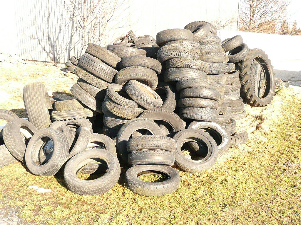 How many tires has Ashland County Solid Waste District thrown away